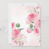 Valentines Blütenherz Einladung (Rückseite)