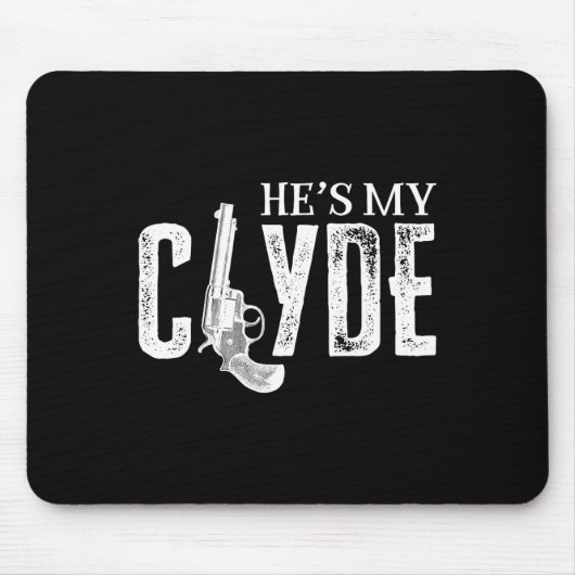 Valentines Bonnie Clyde Matching Couple Liebe Top Mousepad (Vorne)