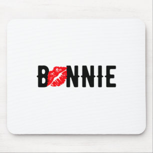 Valentines Bonnie Clyde Matching Couple Liebe Top Mousepad
