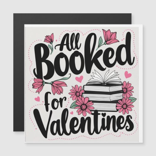 Valentine's Booking Day Magnetkarte (Vorne/Hinten)
