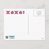 Valentines - Border Collie Silhouette Feiertagspostkarte (Rückseite)