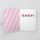 Valentines - Boston-Terrier-Silhouette Feiertagskarte (Innenseite)