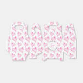 Valentines Box Pink Watercolor Hearts Geschenkschachtel (Ungefaltet)