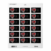 Valentines Boxer Adressetiketten (Vorne)