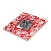 Valentines Boxer Hunde Herz Fliese (Seite)