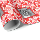 Valentines Boxer Hunde Herz Geschenkpapier (Rolleneckpunkt)