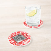 Valentines Boxer Hunde Herz Sandstein Untersetzer (Seite)