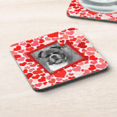 Valentines Boxer Hunde Herz Untersetzer (Linke Seite)