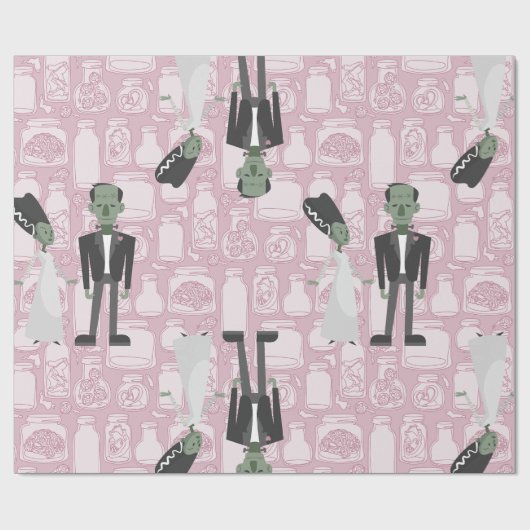 Valentines bricht frankenstein Monsterbeispiele Geschenkpapier (Flach)