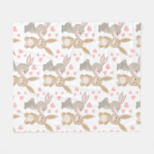 Valentines Bunnies Fleecedecke (Vorderseite (Horizontal))