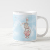 Valentine's Bunny Couple im Himmel Jumbo-Tasse (Rechts)