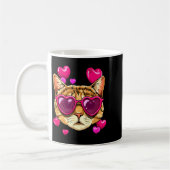 Valentines Ca Kitten Wearing Sungl Heart Cat Lover Kaffeetasse (Links)