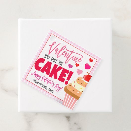 Valentines Cake Gift Tag Geschenkanhänger (Beispiel)