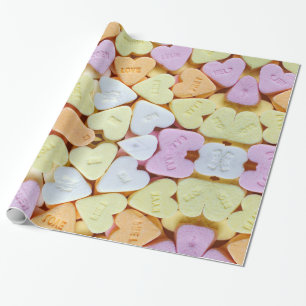 Valentines Candies Wrapping Paper Geschenkpapier