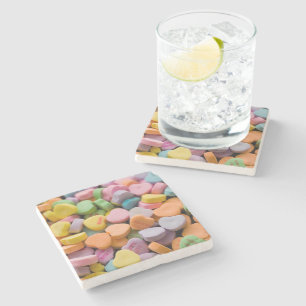 VALENTINE'S CANDY HEARTS  STEINUNTERSETZER