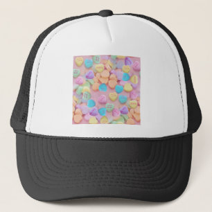 valentines candy hearts truckerkappe