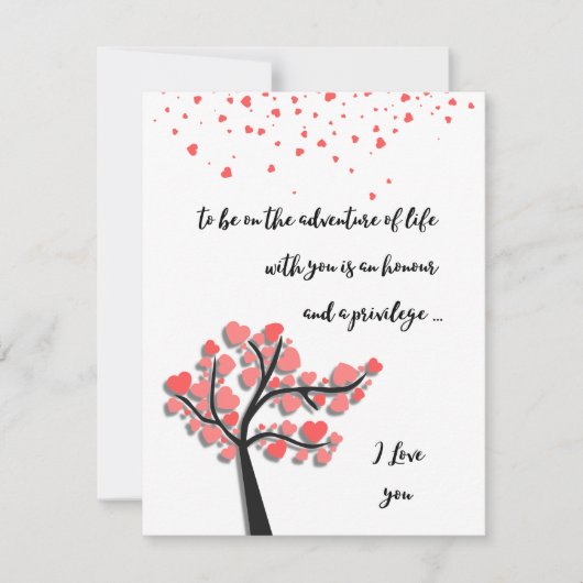Valentines Card, Abenteuer des Lebens Feiertagskarte (Vorderseite)