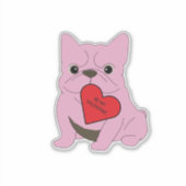 Valentines Card, Dog Aufkleber (Vorderseite)