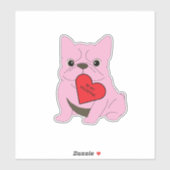 Valentines Card, Dog Aufkleber (Blatt)