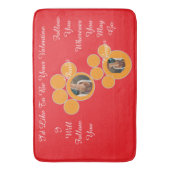 Valentine's Cat Pawprint Humor Cat Photo Badematte (Vorderseite Vertikal)