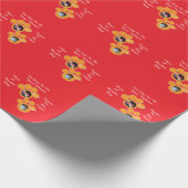 Valentine's Cat Pawprint Humor Cat Photo Geschenkpapier (Ecke)