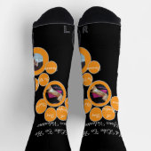 Valentine's Cat Pawprint Humor Cat Photo Socken (Oben)