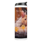 Valentine's Cat Pawprint Humor Cat Photo Thermosbecher (Nach links gedreht)