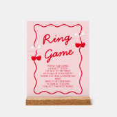 Valentines Cherry Brautparty Ring Game Acrylschild (Vorderseite)
