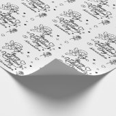 Valentines Cherub & Romantic Doodle Personalized Geschenkpapier (Ecke)