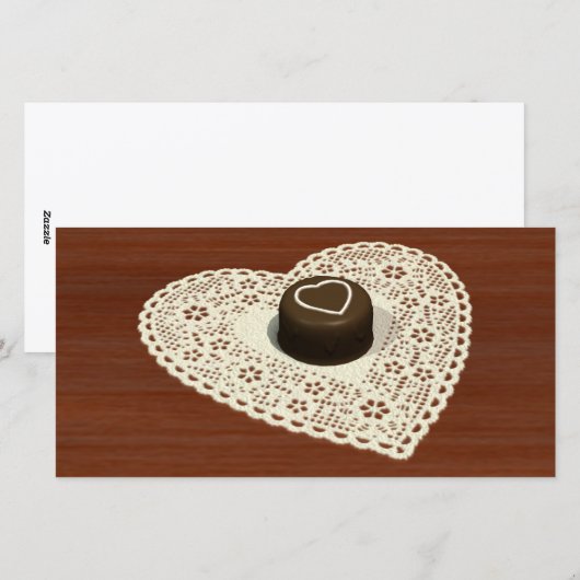 Valentines Chocolate Feiertagskarte (Vorne/Hinten)