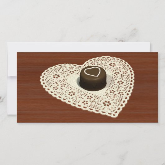 Valentines Chocolate Feiertagskarte (Vorderseite)