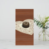Valentines Chocolate Feiertagskarte (Stehend Vorderseite)