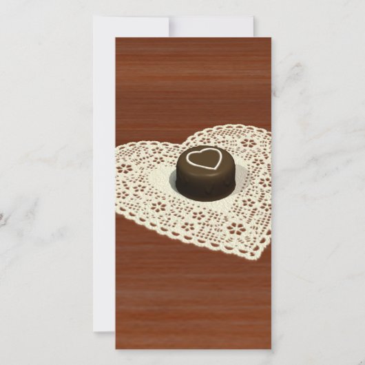 Valentines Chocolate Feiertagskarte (Vorderseite)