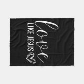 Valentines Christian Love Like Jesus Fleecedecke (Vorderseite (Horizontal))