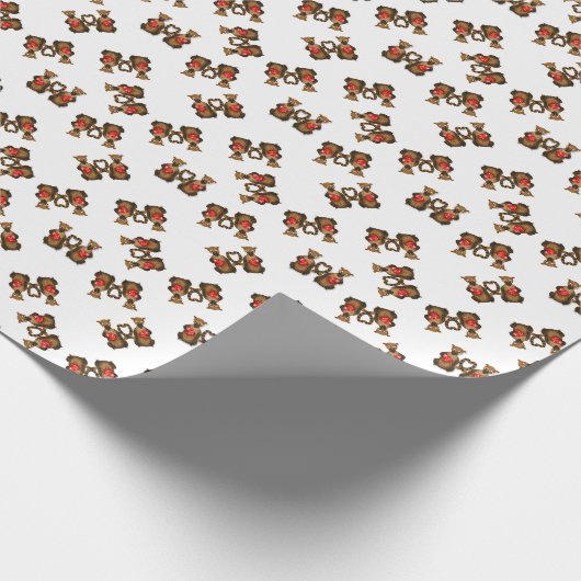 Valentine's Coati Pairs Geschenkpapier (Ecke)