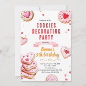 Valentine's Cookie Decorating invite Einladung (Vorderseite)