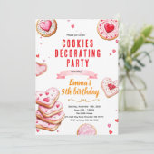 Valentine's Cookie Decorating invite Einladung (Stehend Vorderseite)