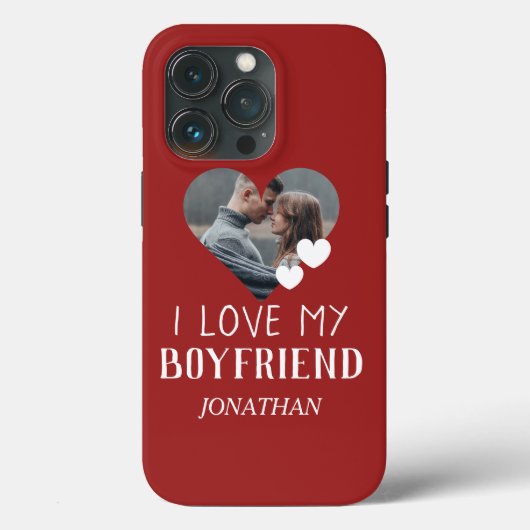 Valentines Couple Heart Custom Personalisiert Foto Case-Mate iPhone Hülle (Rückseite)