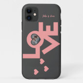 Valentines Couple Heart Custom Personalisiert Foto Case-Mate iPhone Hülle (Rückseite)