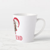 Valentines Couple Heart Custom Personalisiert Foto Milchtasse (Rechts)