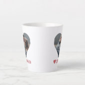 Valentines Couple Heart Custom Personalisiert Foto Milchtasse (Vorderseite)
