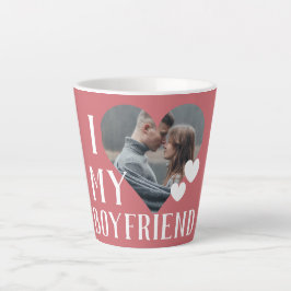 Valentines Couple Heart Custom Personalisiert Foto Milchtasse