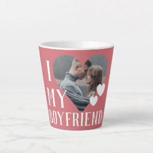 Valentines Couple Heart Custom Personalisiert Foto Milchtasse
