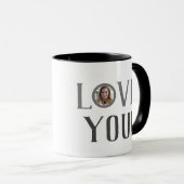 Valentines Couple Heart Custom Personalisiert Foto Tasse (VorderseiteRechts)
