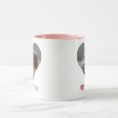 Valentines Couple Heart Custom Personalisiert Foto Tasse (Zentrum)
