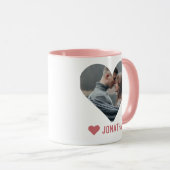Valentines Couple Heart Custom Personalisiert Foto Tasse (VorderseiteRechts)