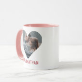 Valentines Couple Heart Custom Personalisiert Foto Tasse (Vorderseite Links)