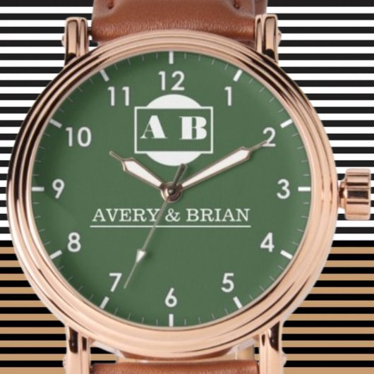 Valentines Couple names Men Women Lovers Wedding Armbanduhr