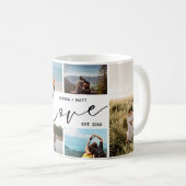 Valentines Couples Keepsake Photo Collage Kaffeetasse (VorderseiteRechts)