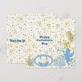 Valentines Cupid Blue Gold Sparkasse Romantische N